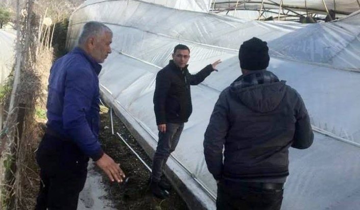 Alanya’da 16 sera ve tarla fırtınadan zarar gördü