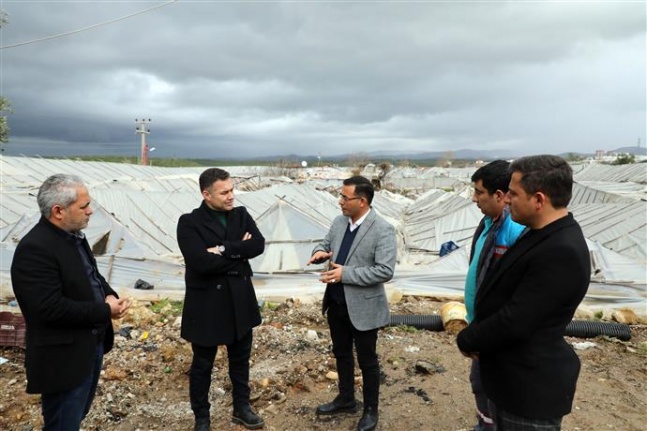Başkan Yücel’den fırtına mağduru üreticilere ziyaret 
