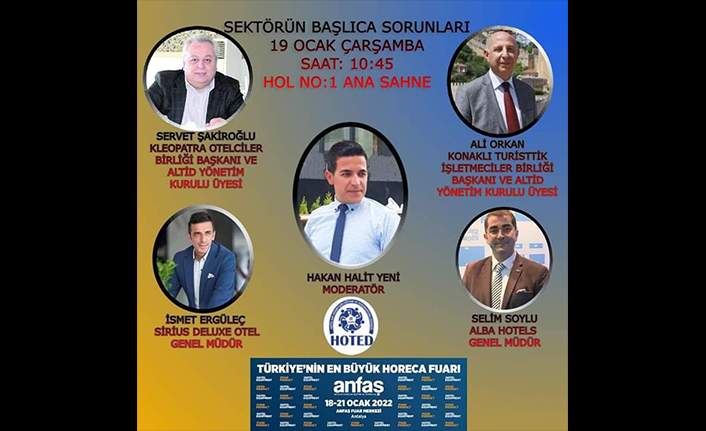 HOTED, 32. Uluslararası ANFAŞ Otel Ekipmanları Fuarı'na hazır
