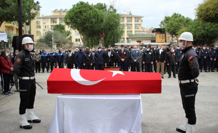 Alanya’da hayatını kaybeden komiser için tören düzenlendi