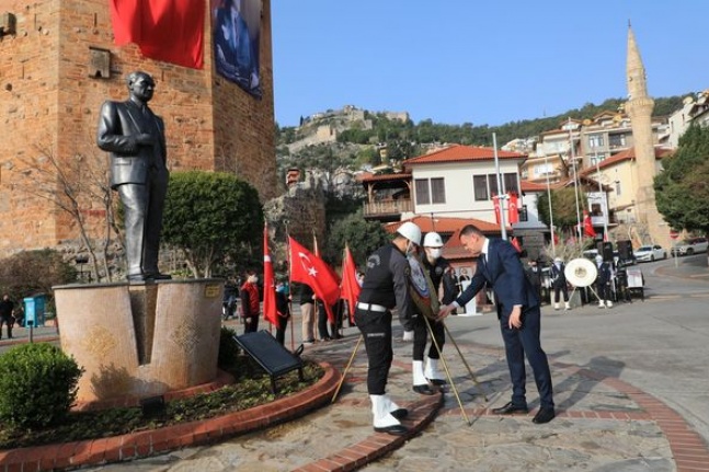 Atatürk’ün Alanya’ya gelişinin 87. yıl dönümü törenlerle kutlandı