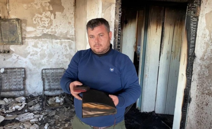 Küle dönen evde Kur'an-ı Kerim sağlam kaldı