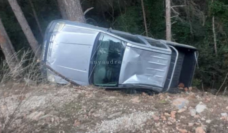 Alanya'da yürekleri ağza getiren kaza