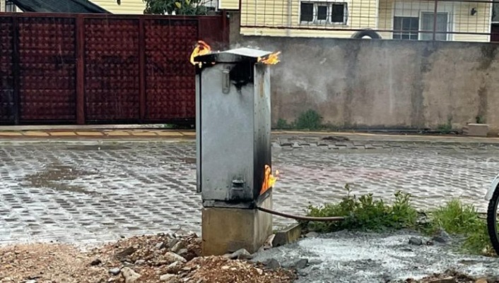 Alanya’da trafo yangını