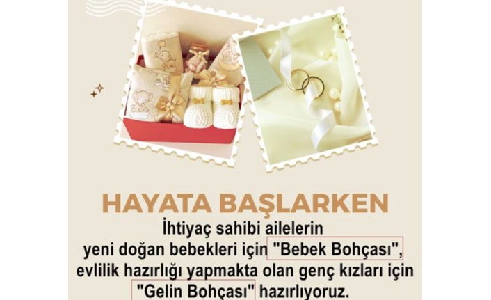 Alanya’da ihtiyaç sahiplerine “Bebek ve Gelin Bohçası”