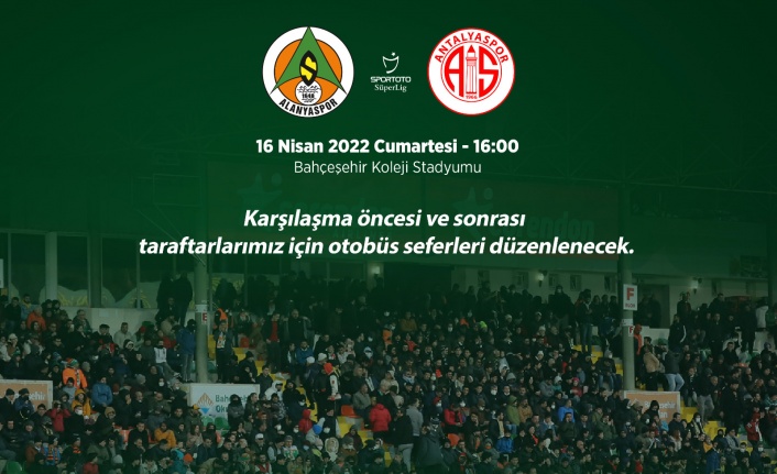 Alanyaspor- Antalyaspor maçı ulaşım bilgilendirmesi