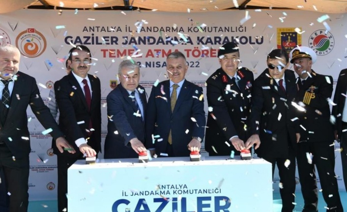 Gaziler Jandarma Karakolu temeli törene atıldı