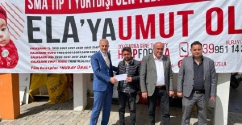 Odaya gelen çiçeklerin bedelini Ela bebek için bağışladı