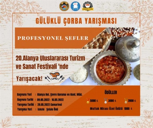 Alanya Belediyesi gülüklü çorba yarışması düzenleyecek