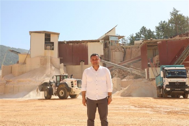 Alanya Belediyesi Maden Kalker Ocağı'nda üretim 2 katına yükseldi