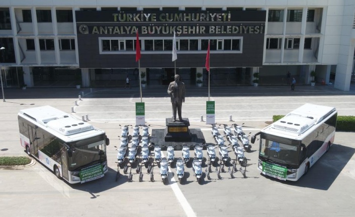 Elektrikli motosiklet ve otobüsler ile yıllık 200 ton karbon salımı azaltılacak