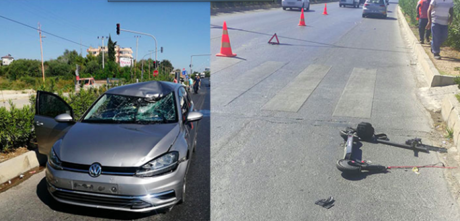 Alanya'da scooter kazası ölümle sonuçlandı