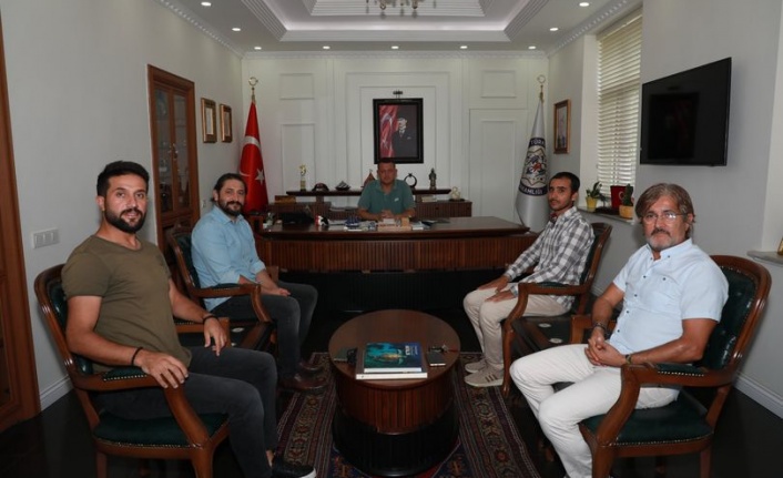 Alanya Syedra Derneği'nden ve kazı ekibinden Kaymakam Ürkmezer'e ziyaret