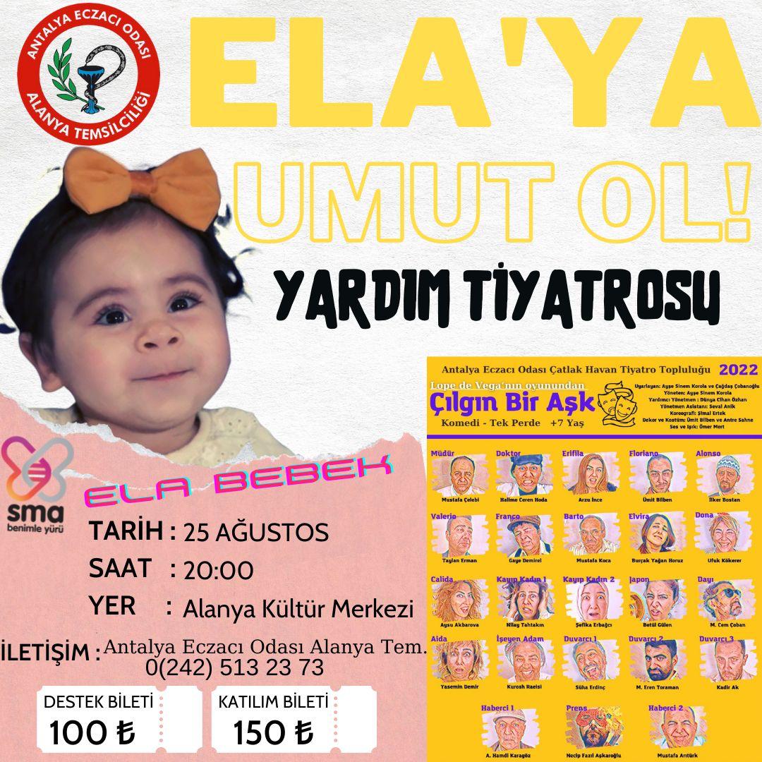 Eczacılardan Ela bebeğe yardım kampanyası