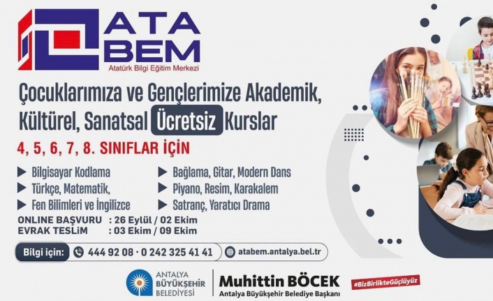 Alanya ATABEM’e kayıtlar başladı.