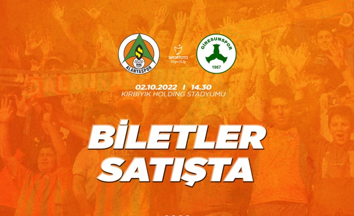 Alanyaspor- Bitexen Giresunspor maçı biletleri satışa sunuldu