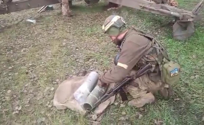 Antalya'dan giden askeri malzeme yardımına Ukraynalı askerden füze üzerine isimli teşekkür