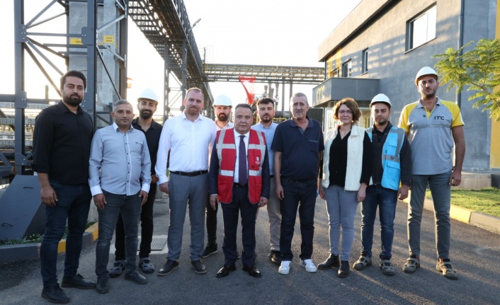 Başkan Böcek, Türkler Katı Atık Tesisini ziyaret etti