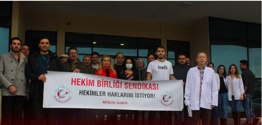 Alanya'da hekimler iş bıraktı