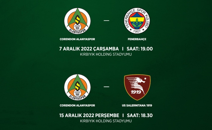 Alanyaspor hazırlık maçı programı belli oldu