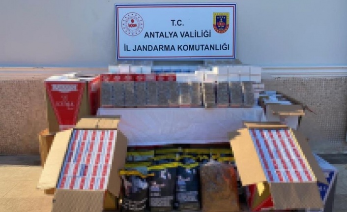 Antalya'da jandarmadan kaçak tütün operasyonu