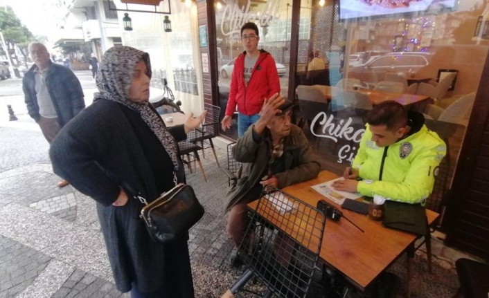 Kaza yapan yaşlı adam geldiği istikameti kabul etmedi