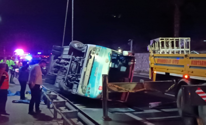 Alanya Kestelspor takım otobüsü kaza yaptı