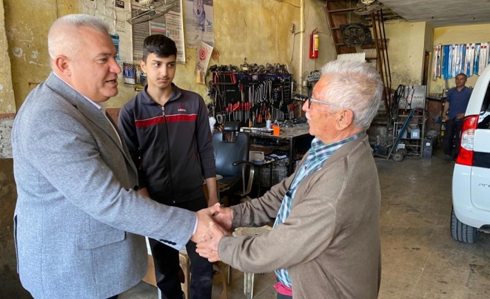 Alanya Belediye Başkan Adayı Şahin Konaklı’da esnafla buluştu