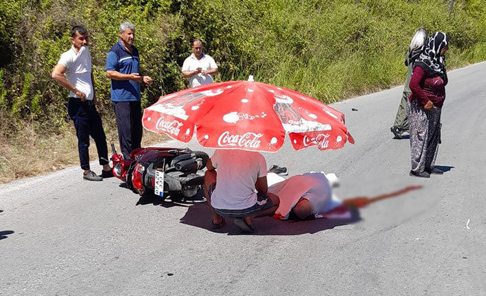 Alanya’da feci kaza! Plaj şemsiyesi ile korudular