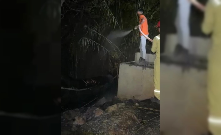 Gazipaşa’da hazineye ait bozuk ormanlık alanda yangın çıktı