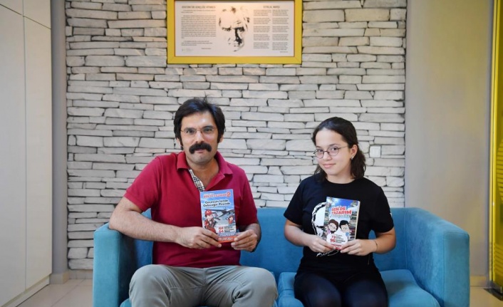 13 yaşında iki kitap yazıp belediye kütüphanesine hediye etti
