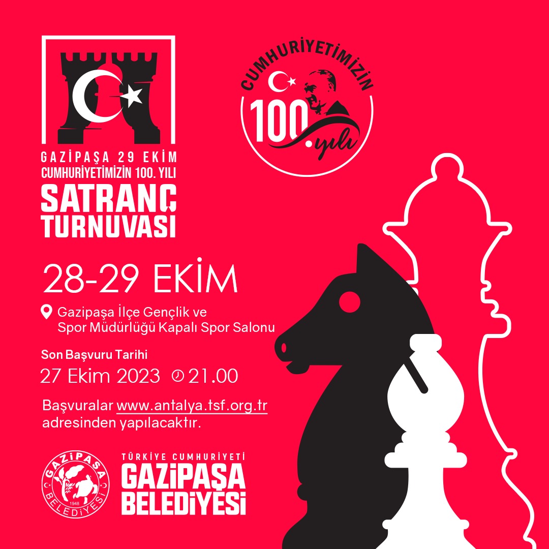 Cumhuriyet'in 100.yılına özel satranç turnuvası