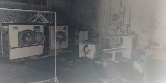 Alanya’da çamaşırhane küle döndü