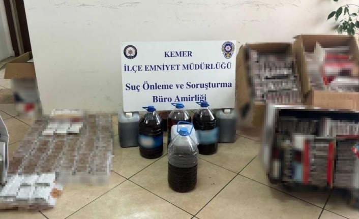 Antalya'da kaçak tütün ve sahte alkol operasyonu: 5 gözaltı