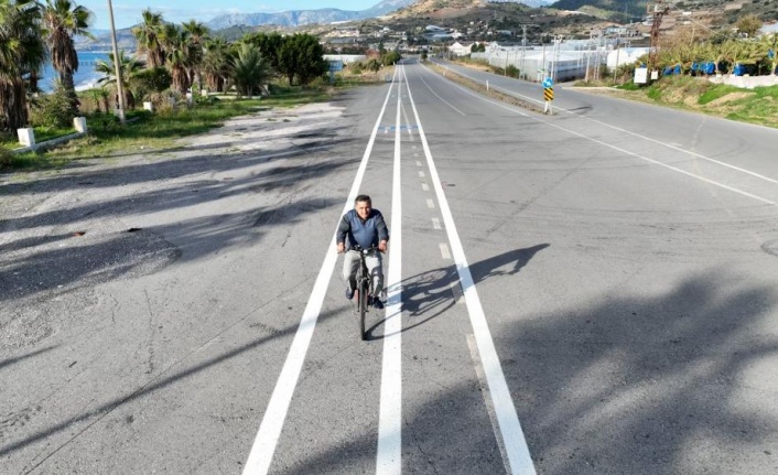 Alanya-Gazipaşa arasına 13 kilometrelik yeni bisiklet yolu yapılıyor