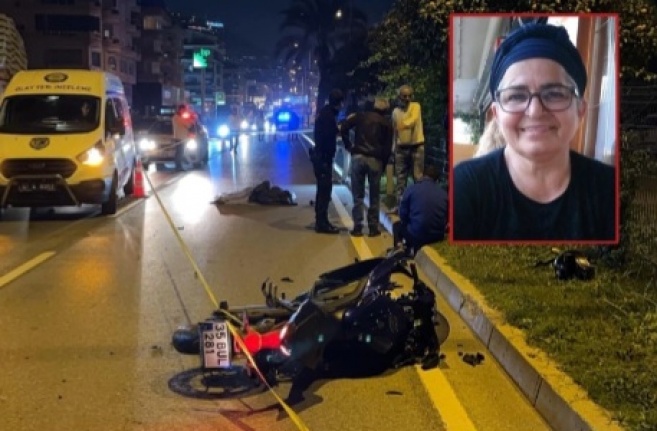 Alanya'da motosikletin çarptığı kadın hayatını kaybetti