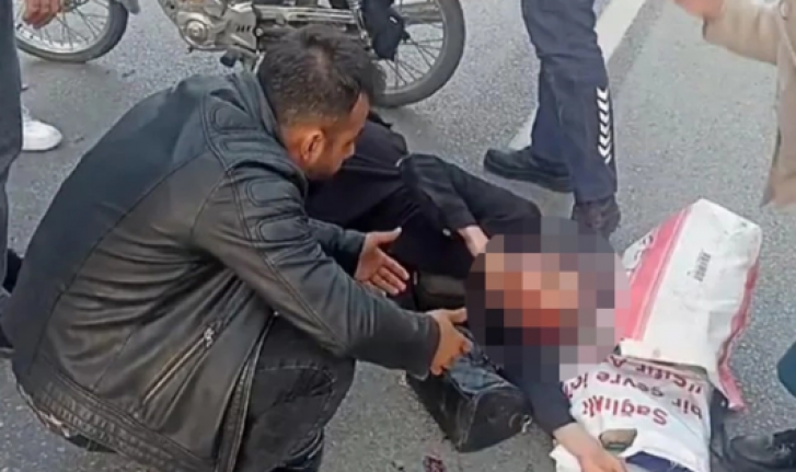 Alanya’da eteği motosiklete dolanan kadın yaralandı