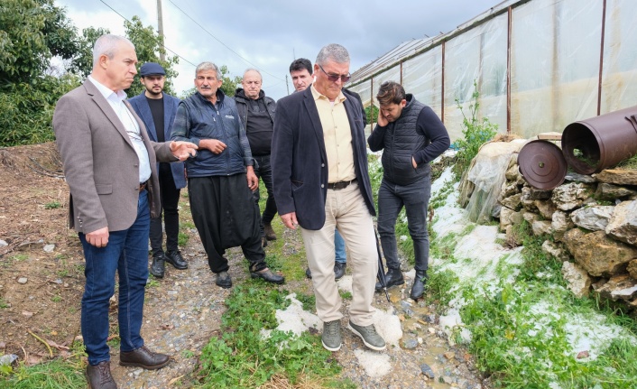 Özçelik “Zarar gören çiftçimize destek vereceğiz”