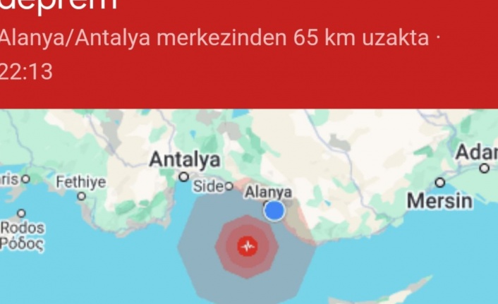 Alanya gece yarısı depremle uyandı