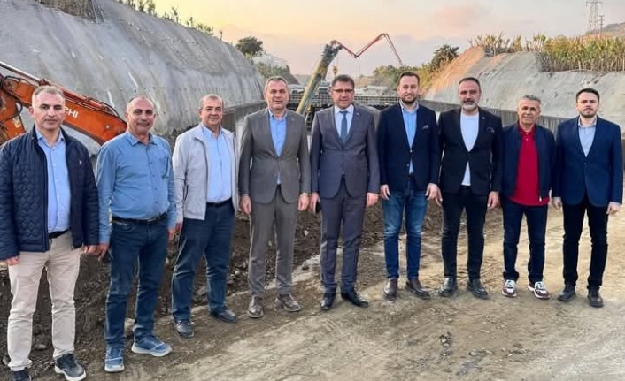 Tavlı yol çalışmalarını inceledi