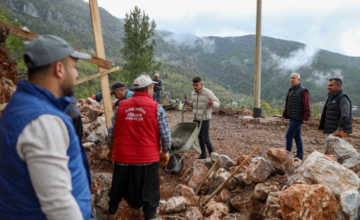 Akçatı'da imece usulü büyük hizmet