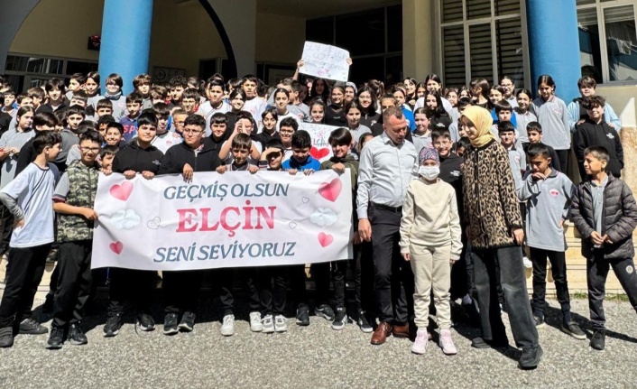 Elçin'e okul bahçesinde devgi seli