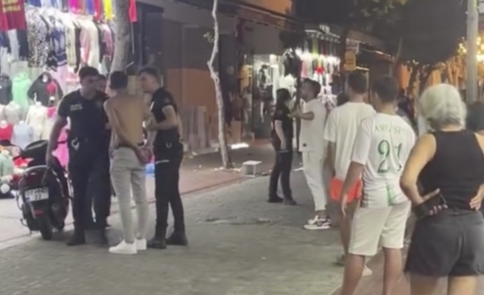 Alanya'da taşlı sopalı esnaf kavgası