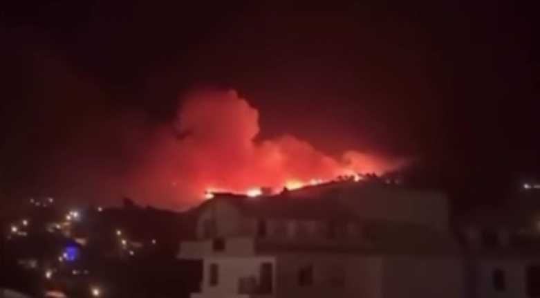 Alanya'da gece yarısı yangın paniği