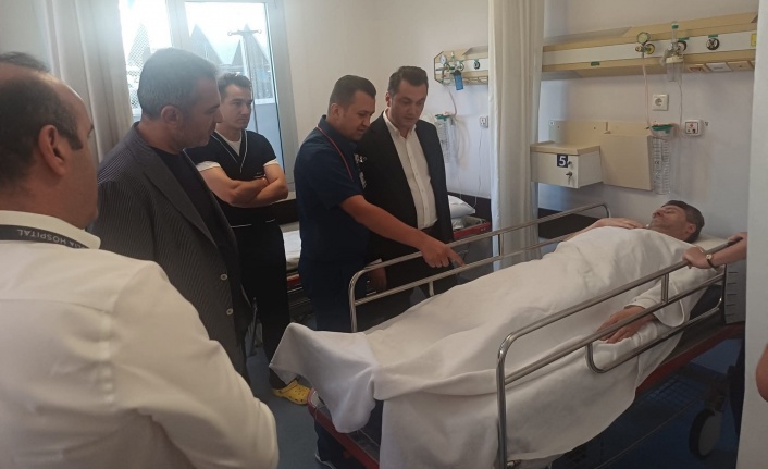 Kaymakamdan yaralılara geçmiş olsun ziyareti