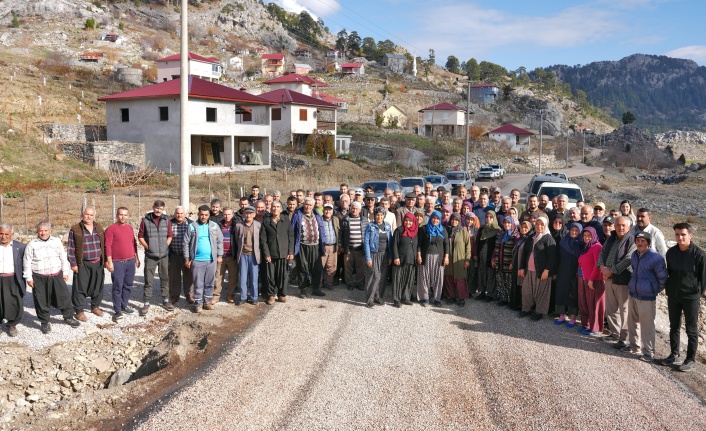 Sapadere'nin asfalt hayali gerçekleştirildi