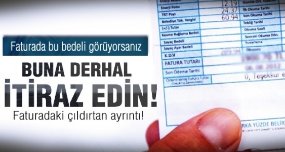 Faturadaki çıldırtan ayrıntı!