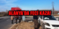 ALANYA'DA TIR, OTOMOBİLE ÇARPTI: 4 YARALI