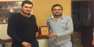 SAYIN'DAN ŞAHİN'E PLAKETLİ TEŞEKKÜR