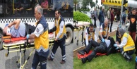 ALANYA'DA MOTOSİKLET KAZASI: 2 YARALI